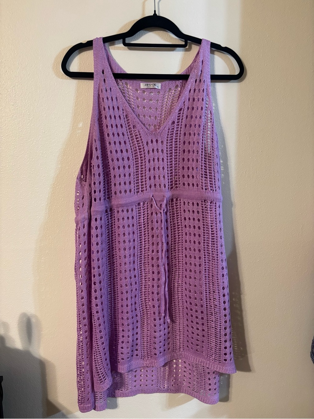 Lavender Crochet Swim Coverup Dress